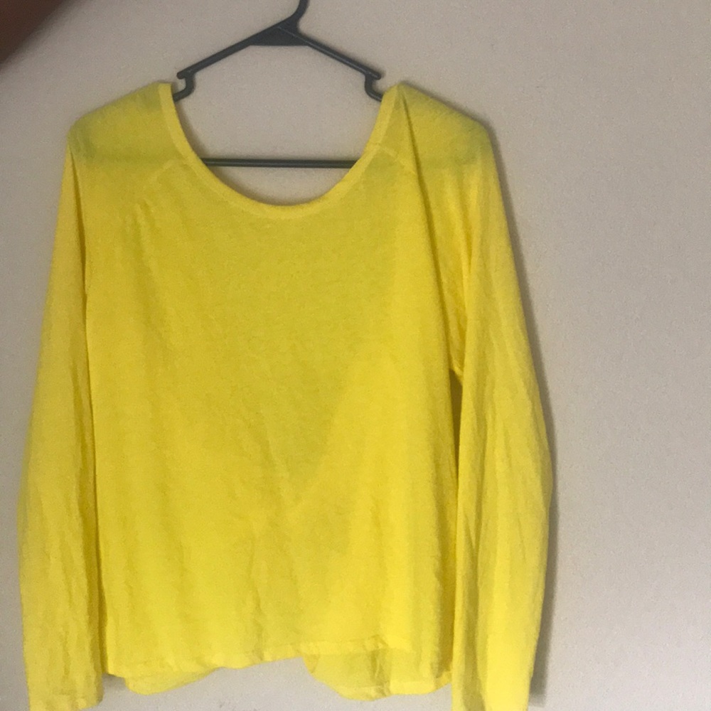FABLETICS women’s large yellow open back top